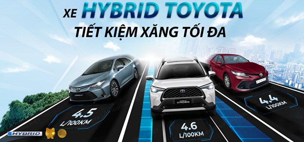 Xe Hybrid Toyota tiết kiệm xăng tối đa