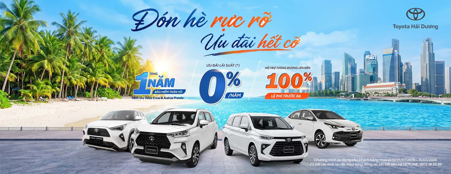 ĐÓN HÈ RỰC RỠ – ƯU ĐÃI HẾT CỠ CÙNG TOYOTA HẢI DƯƠNG