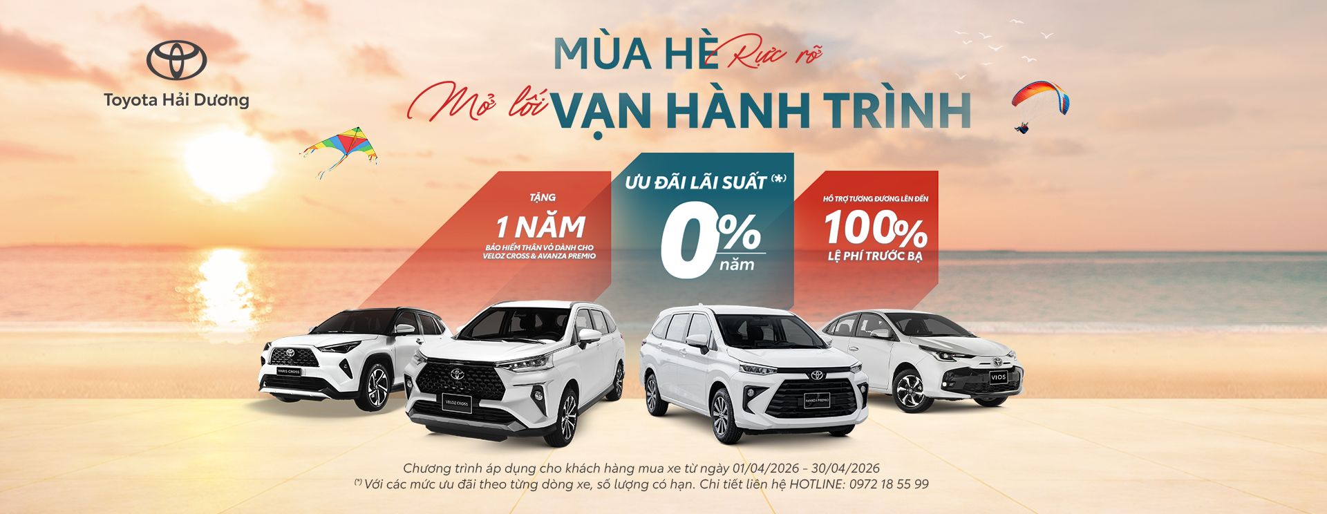 MÙA HÈ RỰC RỠ - MỞ LỐI VẠN HÀNH TRÌNH CÙNG TOYOTA HẢI DƯƠNG