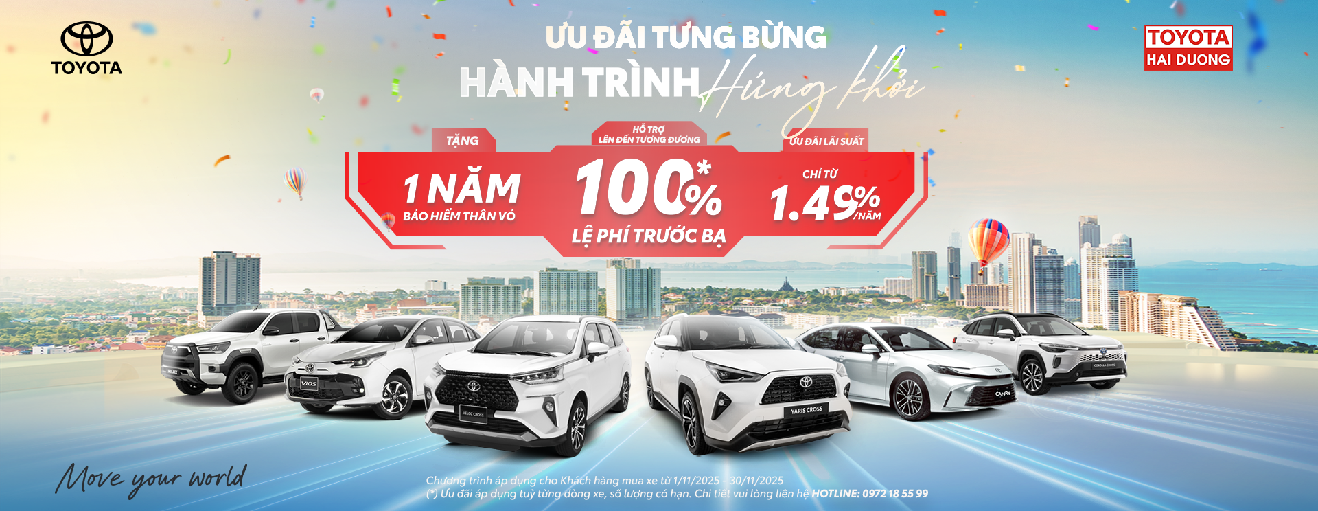 ƯU ĐÃI TƯNG BỪNG – HÀNH TRÌNH HỨNG KHỞI CÙNG TOYOTA HẢI DƯƠNG