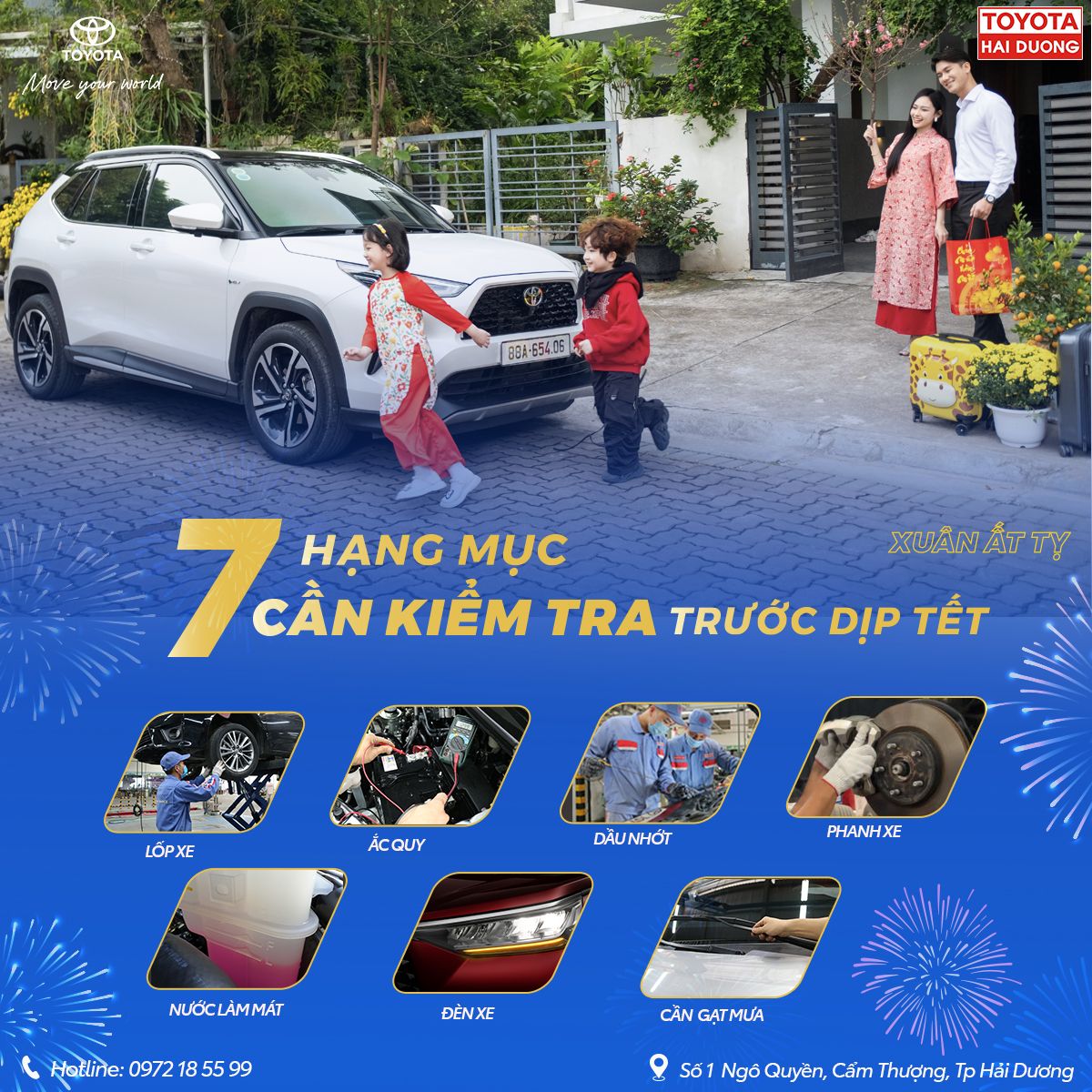 7 HẠNG MỤC CẦN KIỂM TRA XE TRƯỚC DỊP TẾT