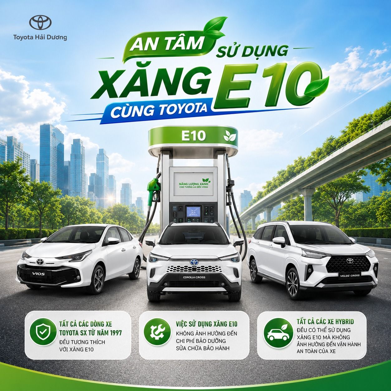 AN TÂM SỬ DỤNG XĂNG E10 CÙNG TOYOTA | HIỂU ĐÚNG ĐỂ VẬN HÀNH VỮNG VÀNG