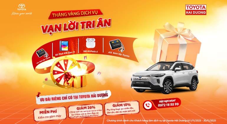 CHĂM XE TRÚNG IPAD CÙNG TOYOTA HẢI DƯƠNG
