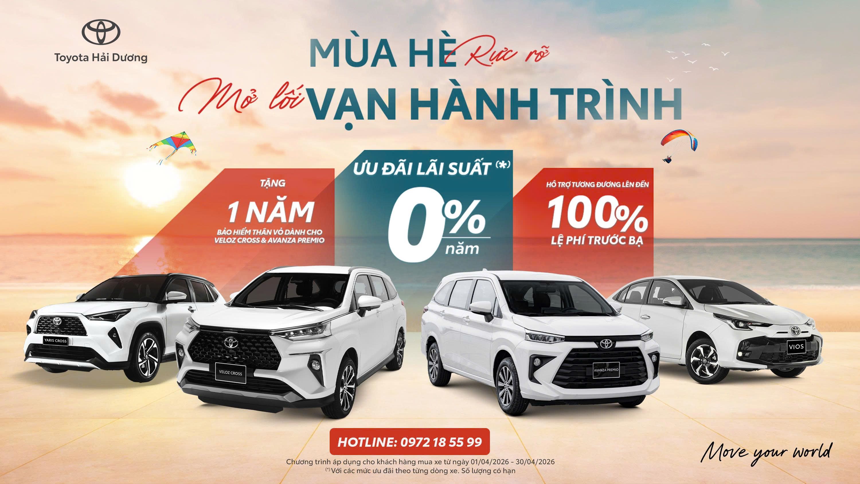 MÙA HÈ RỰC RỠ - MỞ LỐI VẠN HÀNH TRÌNH CÙNG TOYOTA HẢI DƯƠNG