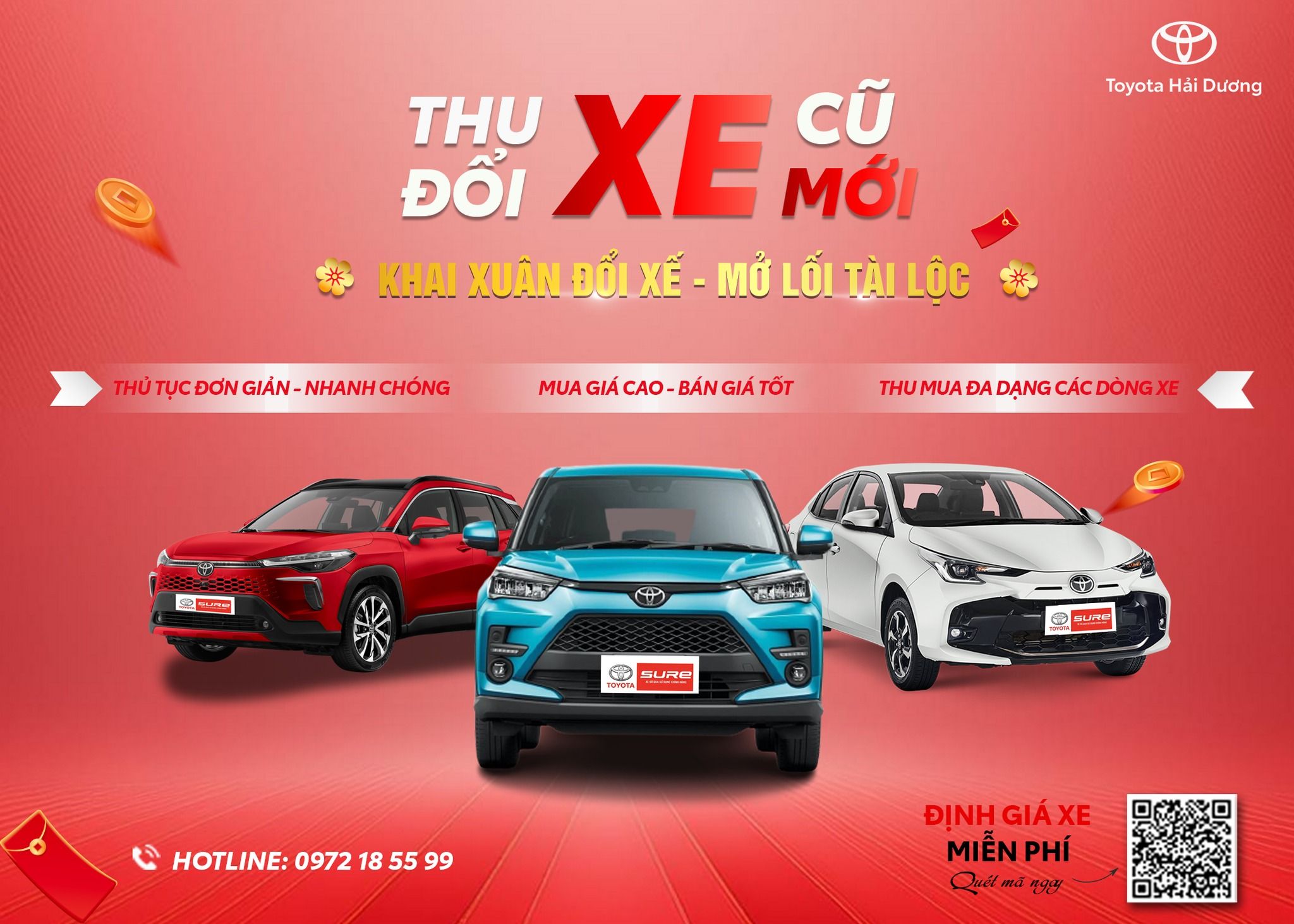 THU CŨ ĐỔI MỚI - LÊN ĐỜI XE SANG TẠI TOYOTA SURE HẢI DƯƠNG