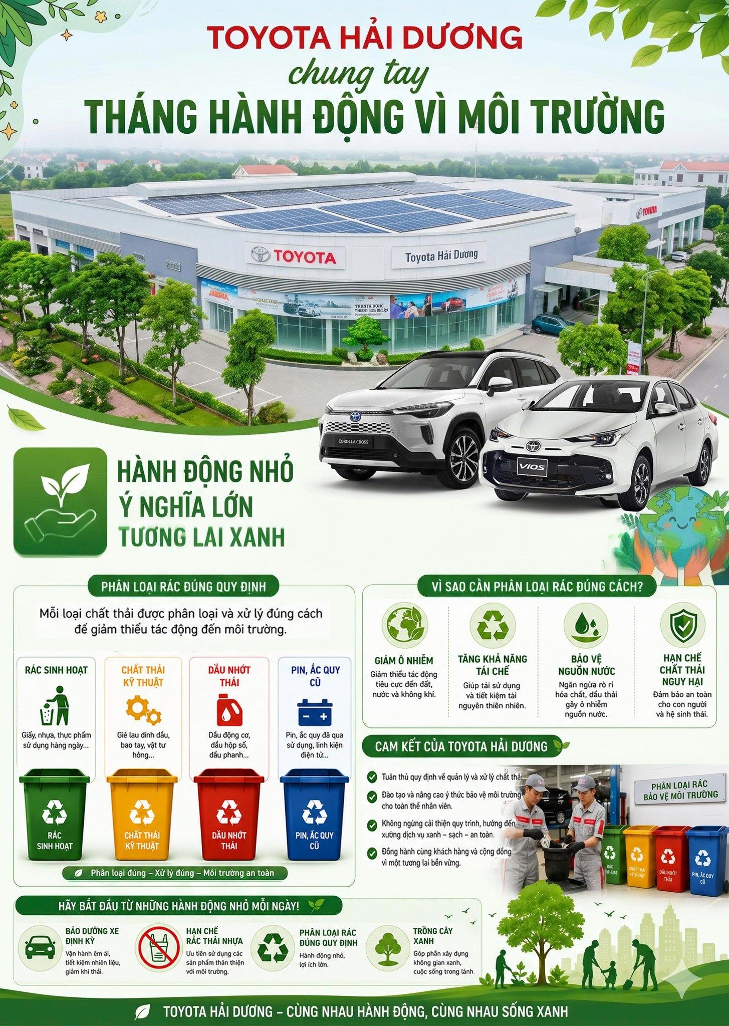 TOYOTA HẢI DƯƠNG CHUNG TAY THÁNG HÀNH ĐỘNG VÌ MÔI TRƯỜNG