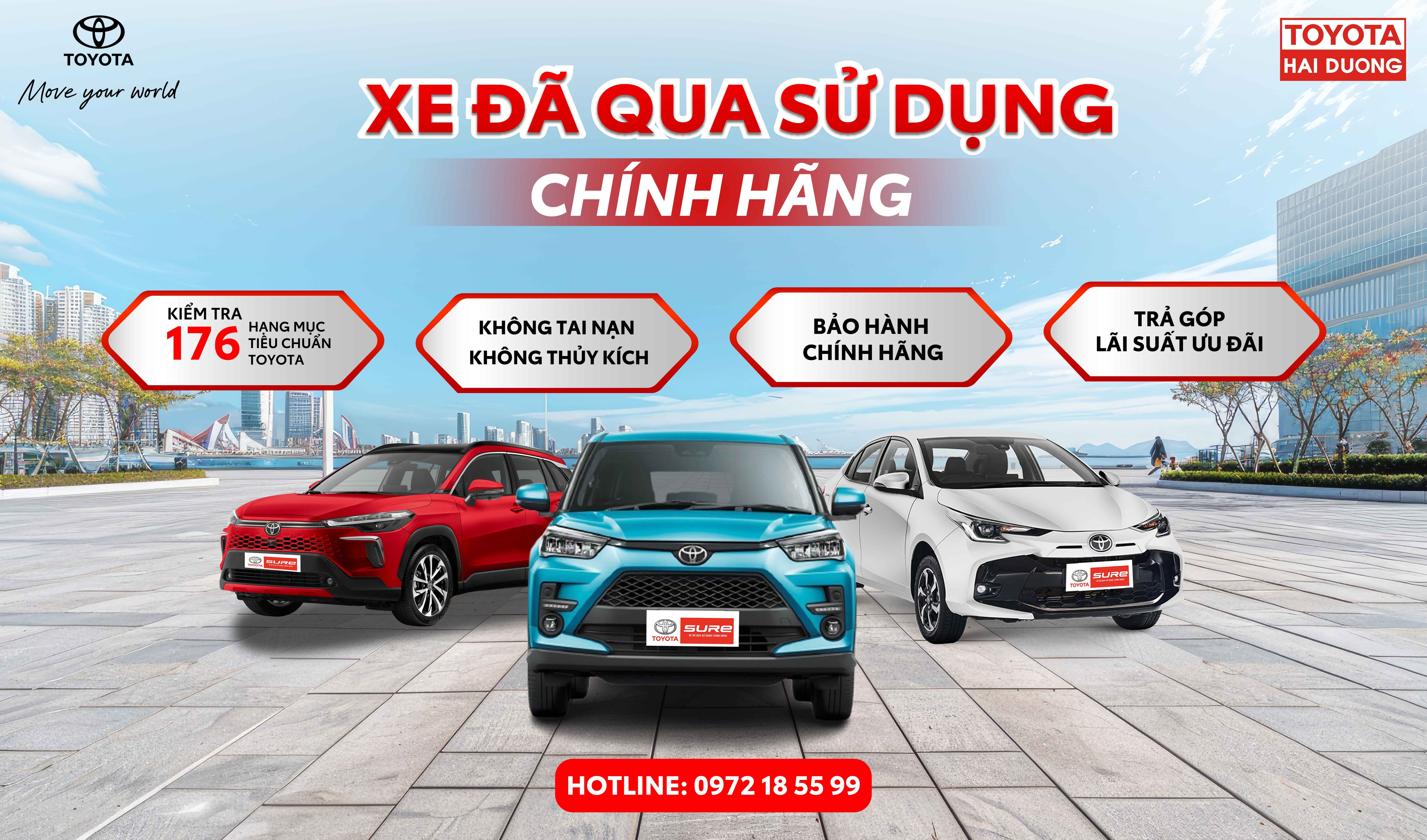 TOYOTA SURE HẢI DƯƠNG - XE ĐÃ QUA SỬ DỤNG CHÍNH HÃNG