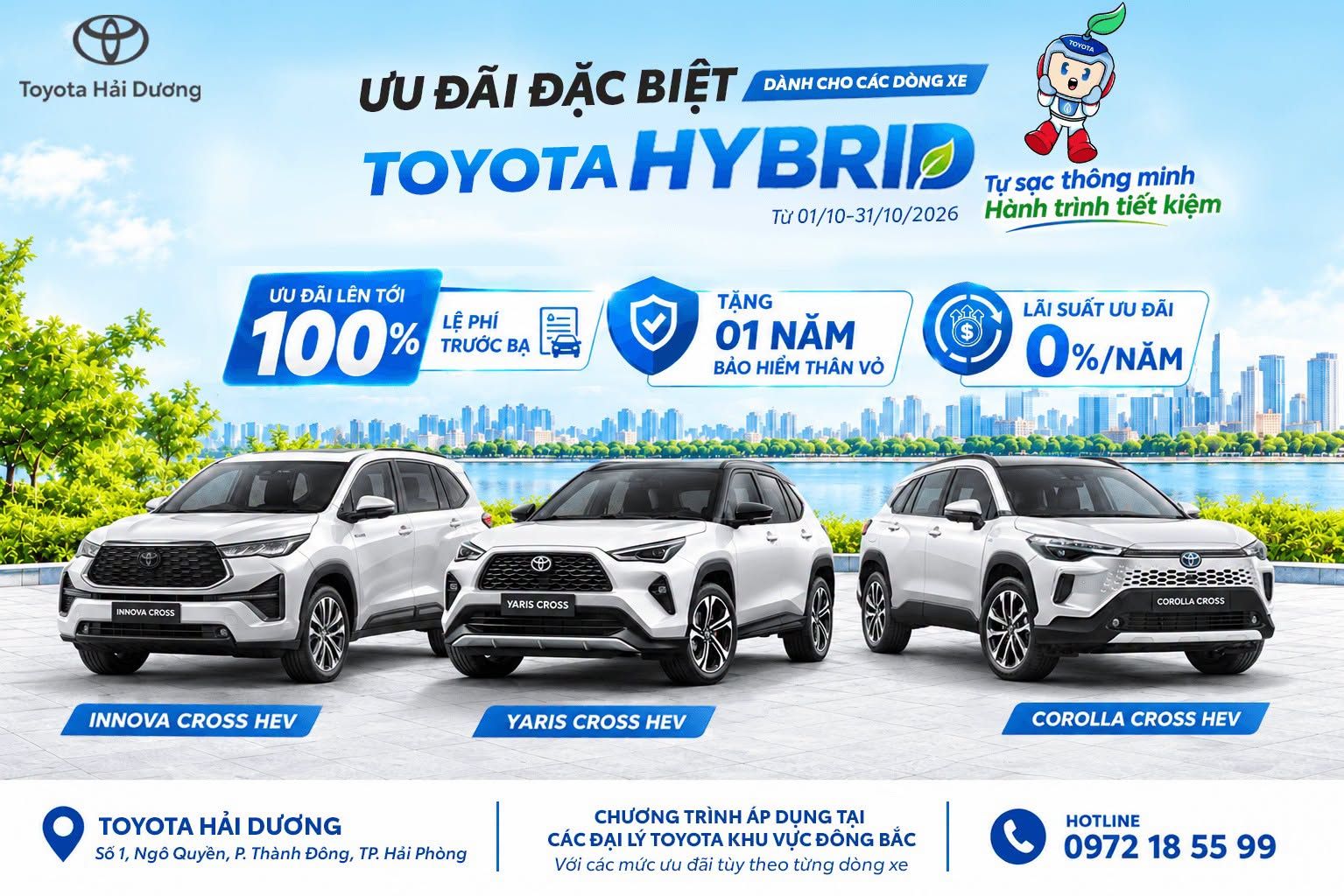 ƯU ĐÃI ĐẶC BIỆT DÀNH CHO CÁC DÒNG XE TOYOTA HYBRID