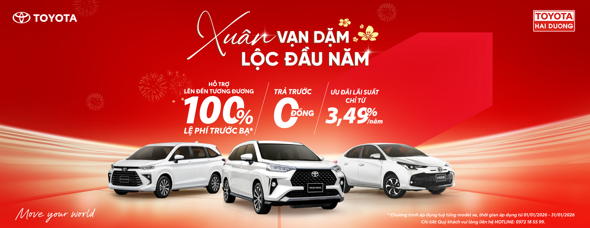 XUÂN VẠN DẶM – LỘC ĐẦU NĂM CÙNG TOYOTA HẢI DƯƠNG