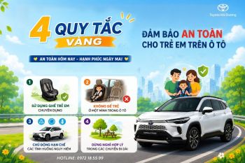4 QUY TẮC ĐẢM BẢO AN TOÀN CHO TRẺ TRÊN Ô TÔ