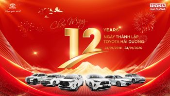 CHÀO MỪNG 12 NĂM THÀNH LẬP TOYOTA HẢI DƯƠNG (24/01/2014 - 24/01/2026)