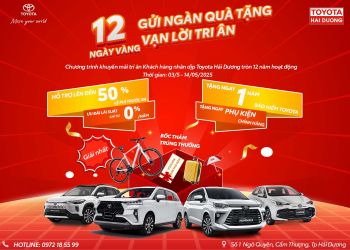 CHƯƠNG TRÌNH TRI ÂN KHUYẾN MÃI CHÀO MỪNG TOYOTA HẢI DƯƠNG 12 NĂM HOẠT ĐỘNG
