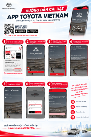 HƯỚNG DẪN CÀI ĐẶT APP TOYOTA VIỆT NAM – KẾT NỐI TIỆN ÍCH, CHĂM XE DỄ DÀNG!