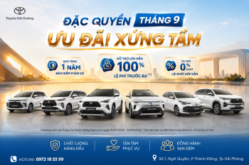 THÁNG 9 – ĐẶC QUYỀN XỨNG TẦM, RƯỚC XE NHƯ Ý CÙNG TOYOTA