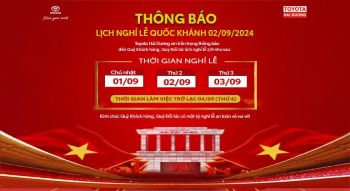 THÔNG BÁO NGHỈ LỄ QUỐC KHÁNH 2/9/2024