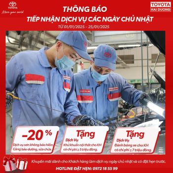 THÔNG BÁO - TIẾP NHẬN DỊCH VỤ CÁC NGÀY CHỦ NHẬT