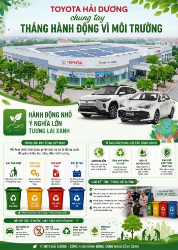 TOYOTA HẢI DƯƠNG CHUNG TAY THÁNG HÀNH ĐỘNG VÌ MÔI TRƯỜNG