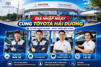 TOYOTA HẢI DƯƠNG TUYỂN DỤNG THÁNG 7/2026
